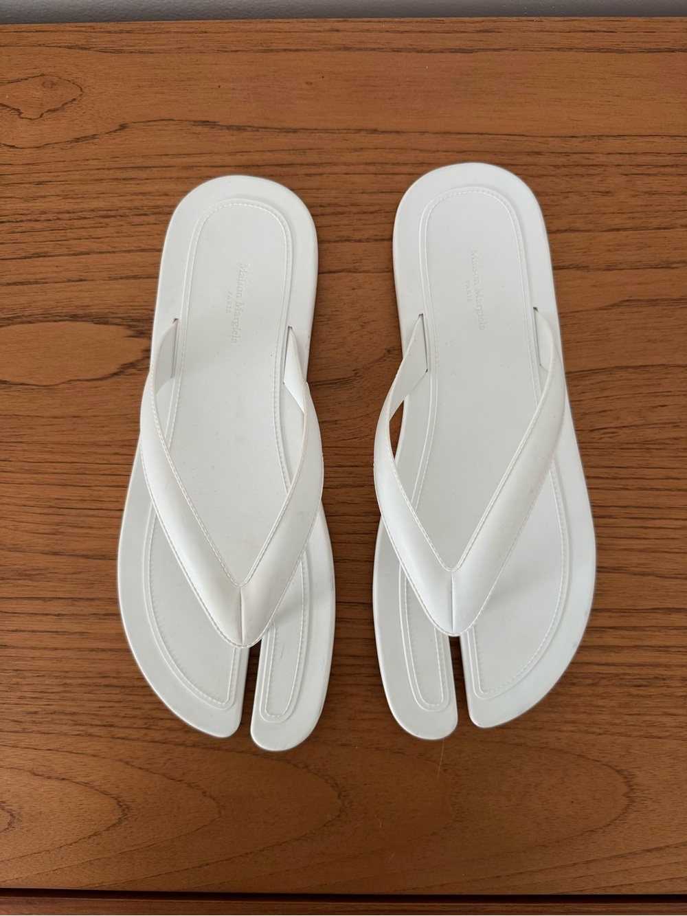 new Maison Margiela tabi flip flops